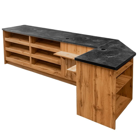 Lada sklepowa sprzedażowa impulsowa Mega-M H- 90 cm L- 310 cm G- 60 cm dąb wotan