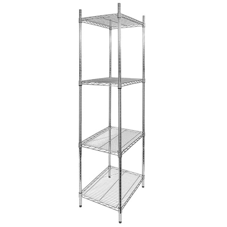 Regał gastronomiczny druciany chromowany Mega-M 4-półkowy 60x45x180 cm
