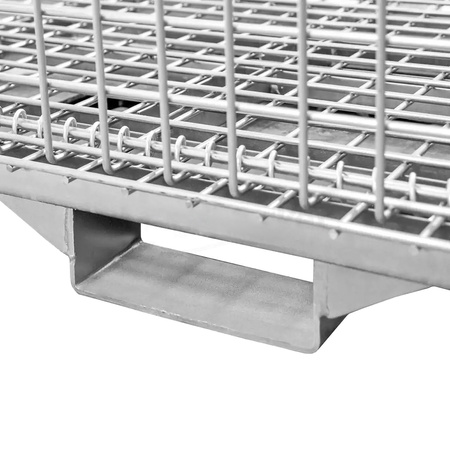 Pojemnik siatkowy Gitterbox S-120 cm G-100 cm H-91 cm oczko 5x5 cm z uchwytem dolnym ocynk N