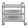 Wózek kelnerski ze stali nierdzewnej 3-półkowy Mega-M STANDARD S-85 cm G-45 cm H-90 cm N