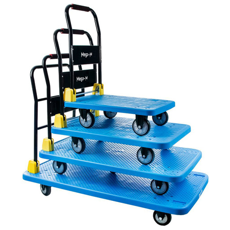 Wózek platformowy Mega-M 500kg 65 cm x 110 cm L niebieski N