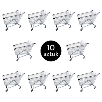 Wózek sklepowy zakupowy Mega-M YR 240L S-60 cm ZESTAW 10 szt