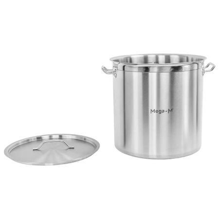 Garnek gastronomiczny wysoki z pokrywką Mega-M PRO 50l śr. 40 cm x h 40 cm N
