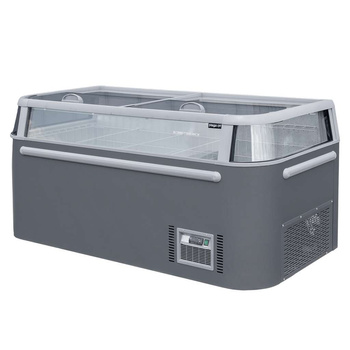 Zamrażarka skrzyniowa przeszklony panoramiczny front 437 L Mega-M OZI i185 NoFrost