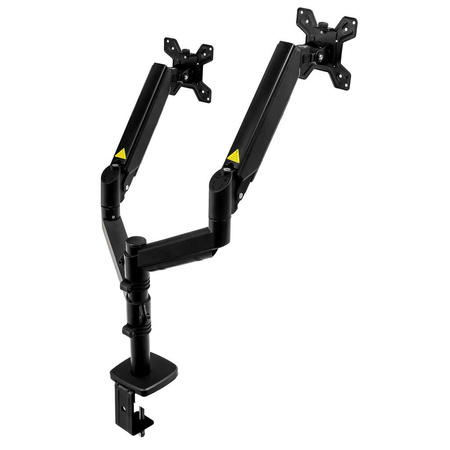 Uchwyt na monitor do biurka FURVERO HK002 22-32" 2 regulowane ramiona sprężyna gazowa czarny