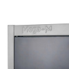 Szafa metalowa socjalna Mega-M J-90/S szara/ grafitowy front S-90 cm G-45 cm H-185 cm skręcana N