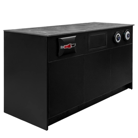 Szafka pod ekspres do kawy blat Slim-Line zamykanie Tip-on Mega-M H-92 cm L-154 cm G-60 cm czarny