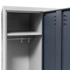 Szafka ubraniowa BHP Mega-M J-80 2 drzwiowa szara/ grafitowy front  S-80 cm G-50 cm H-180 cm skręcana N