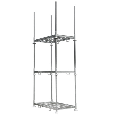 Manurack Mega-M paleta słupkowa 202,5x118x31 cm - podwójny mobilrack