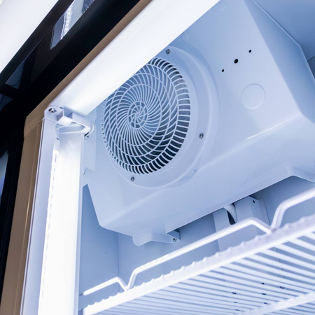 Witryna chłodnicza 2-drzwiowa 568L Mega-M RICO i88 oświetlenie LED podświetlany górny plafon reklamowy