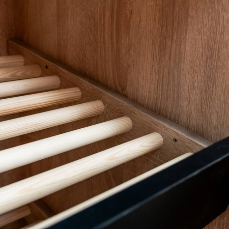 Regał na pieczywo otwarty Mega-M H-205 cm L-60 cm G-58 cm dąb sonoma