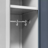 Szafka ubraniowa BHP Mega-M J-60 2 drzwiowa szara/ grafitowy front  S-60 cm G-50 cm H-180 cm skręcana N