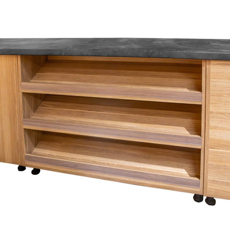 Lada sklepowa sprzedażowa impulsowa Mega-M H-113 cm L-290 cm G-60 cm dąb amerykański