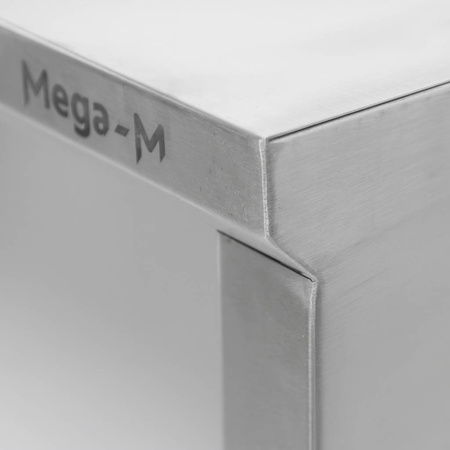 Szafka wisząca ze stali nierdzewnej otwarta Mega-M S-120 cm G-40 cm H-60 cm N