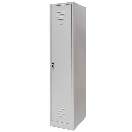 Szafka ubraniowa BHP Mega-M J-40 1 drzwiowa szara S-36 cm G-50 cm H-180 cm skręcana N