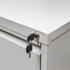 Szafka metalowa kartotekowa Mega-M J-3/S 3 szuflady A4 szara S-46 cm G-62 cm H- 103 cm skręcana N