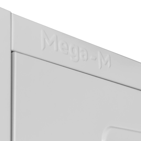 Szafka skrytkowa BHP Mega-M J-80/8 8 drzwiowa szara S-80 cm G-50 cm H-180 cm skręcana N