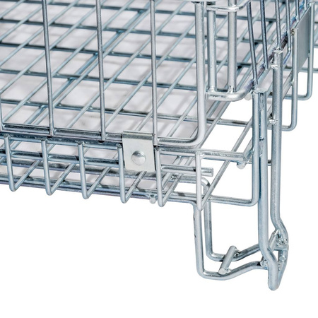 Pojemnik siatkowy Gitterbox S-125 cm G-104 cm H-98 cm oczko 5,5x11 cm składany z otwieranym bokiem ocynk N