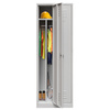 Szafka ubraniowa BHP Mega-M J-60 2 drzwiowa z przegrodami szara S-60 cm G-50 cm H-180 cm skręcana