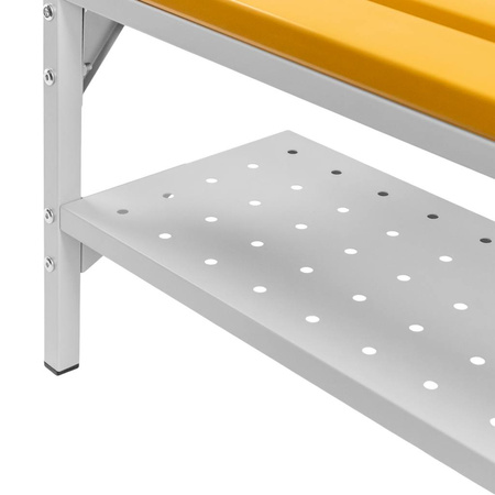 Podstawa z ławeczką WPC pod szafkę BHP wraz z półką na buty Mega-M 80x80x43 cm skręcana