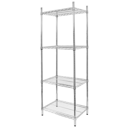 Regał gastronomiczny druciany chromowany Mega-M 4-półkowy 60x45x180 cm