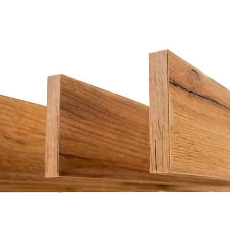 Lamel sufitowy/ścienny podwieszany modułowy Mega-M H-250 cm L-96 cm G-10 cm dąb kraft