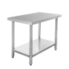 Stół ze stali nierdzewnej centralny z półką Mega-M STANDARD S-100 cm G-70 cm H-85 cm N