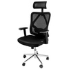 Fotel biurowy obrotowy FURVERO Eclipse BM/A3D/L3D/H2D/S czarny spełnia wymogi BHP