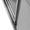 Szafka wisząca ze stali nierdzewnej z drzwiami przesuwnymi Mega-M S-150 cm G-40 cm H-60 cm N