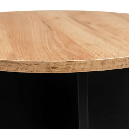 Stolik kawowy barowy Mega-M H-103 cm L-60 cm G-60 cm dąb kraft/czarny