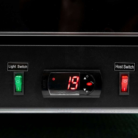 Witryna chłodnicza 2-drzwiowa 800L Mega-M DIEGO R112 Prestige black oświetlenie LED