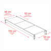 Regał magazynowy 4-półkowy Mega-M FORTIS H-200 cm L-158,5 cm G-50 cm moduł dostawny N