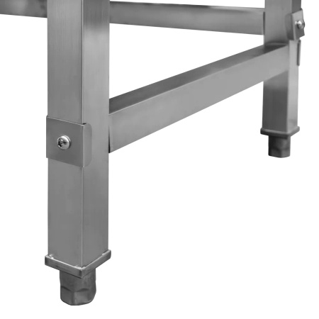 Stół gastronomiczny ze stali nierdzewnej przyścienny z blokiem szuflad po lewej stronie Mega-M 180x70x85 cm