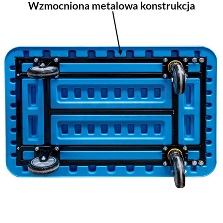 Wózek platformowy Mega-M 400kg 61 cm x 90 cm M niebieski N