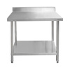 Stół ze stali nierdzewnej przyścienny z półką Mega-M STANDARD S-100 cm G-60 cm H-85 cm N