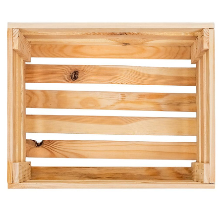 Skrzynka drewniana na warzywa owoce Mega-M L-30 cm G- 40 cm  H-18 cm