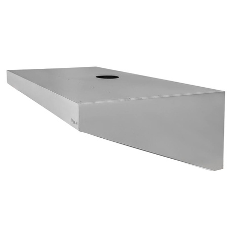 Okap gastronomiczny skośny ze stali nierdzewnej Mega-M S-180 cm G-70 cm H-50 cm N