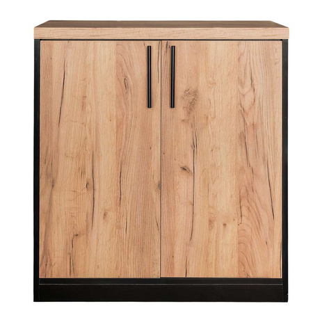 Szafka biurowa na segregatory Mega-M L-80 cm G-35 cm H-85cm dąb kraft/czarny