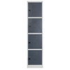 Szafka skrytkowa BHP Mega-M J-40/4 4 drzwiowa szara/ grafitowy front S-40 cm G-50 cm H-180 cm skręcana N