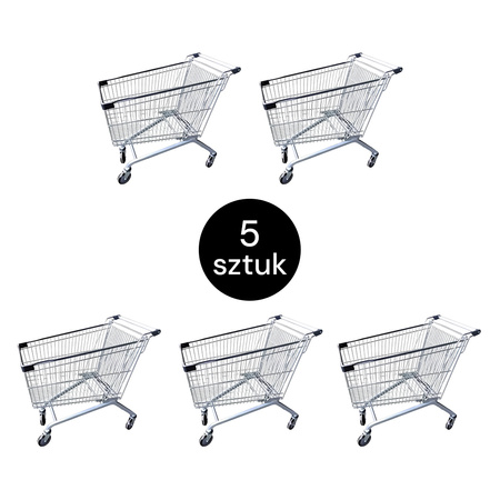 Wózek sklepowy zakupowy Mega-M YR 150L S-54 cm ZESTAW 5 szt