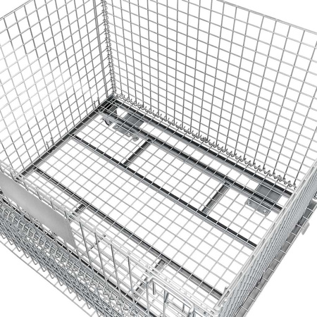 Pojemnik siatkowy gitterbox z kołami Mega-M 120x100x89 cm kosz metalowy składany