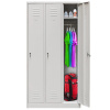 Szafka ubraniowa BHP Mega-M J-90 3 drzwiowa szara S-90 cm G-50 cm H-180 cm skręcana N