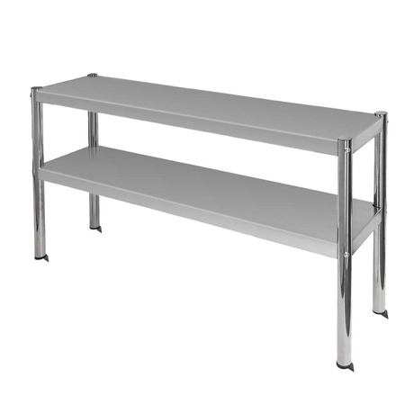 Nadstawka 2-półkowa na stół ze stali nierdzewnej Mega-M S-100 cm G-30 cm H-60 cm N
