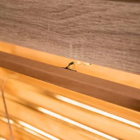 Regał na pieczywo H-180 cm L-125 cm G-60 cm plexi oświetlenie LED dąb amerykański