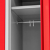 Szafka ubraniowa BHP Mega-M J-60 2 drzwiowa szara/ czerwony front  S-60 cm G-50 cm H-180 cm skręcana (wysyłka paletowa) N
