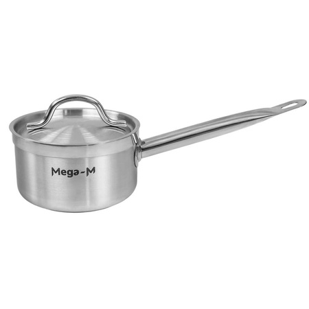 Rondel z pokrywką ze stali nierdzewnej Mega-M PRO 1,3L 14x8,5 cm