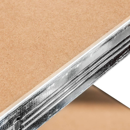 Regał magazynowy Mega-M BASIC H-180 cm L-90 cm G-40 cm 4 półki z MDF 4 mm 175 kg ocynk