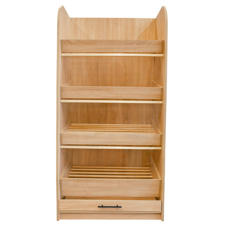 Regał na pieczywo Mega-M H-180 cm L-90 cm G-60 cm dąb sonoma