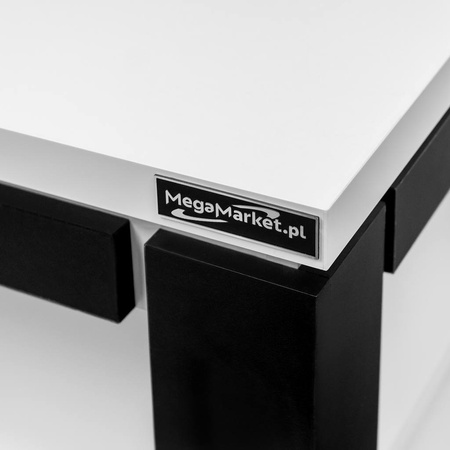 Stolik biurowy Mega-M 60x60x50 cm biel alpejska/czarny
