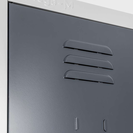 Szafka skrytkowa BHP Mega-M 2 skrytki 40x50x180 cm szara grafitowy front